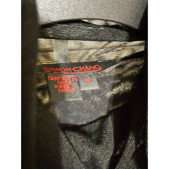 Y2K Mesh Top Grunge Glam Goth 2000s Rhinestones Art to Wear Medium Black - Picture 7 of 12